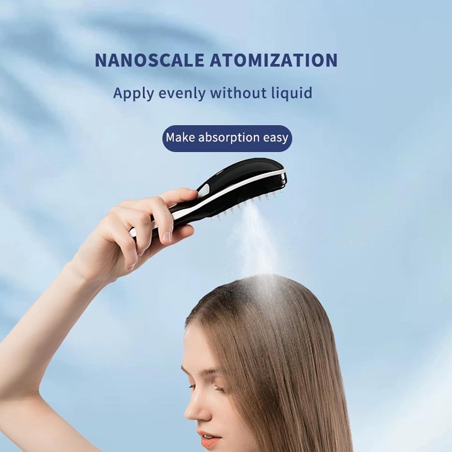 Electric Massaging & Spray Oiling Comb – Blue & Red Light Therapy (Rechargeable)