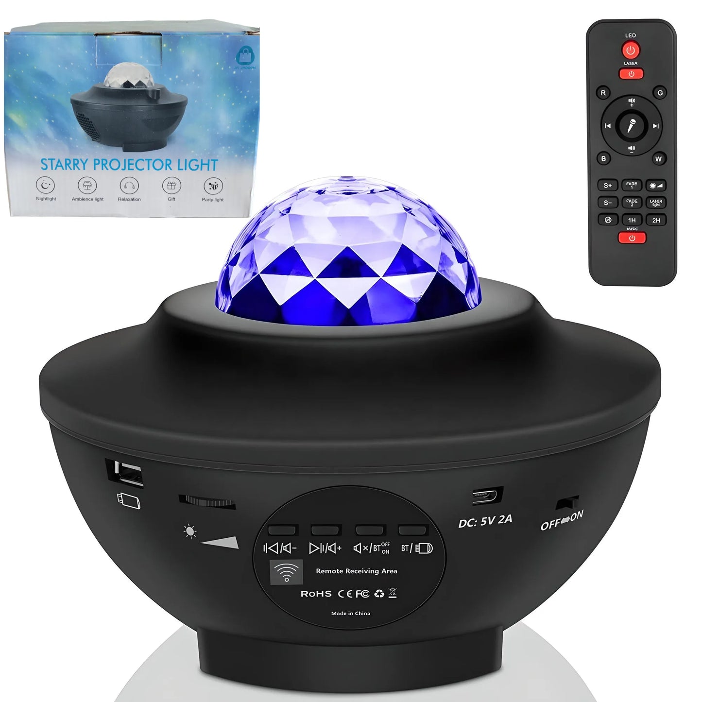 USB LED Galaxy Projector Nigh Light Lamp