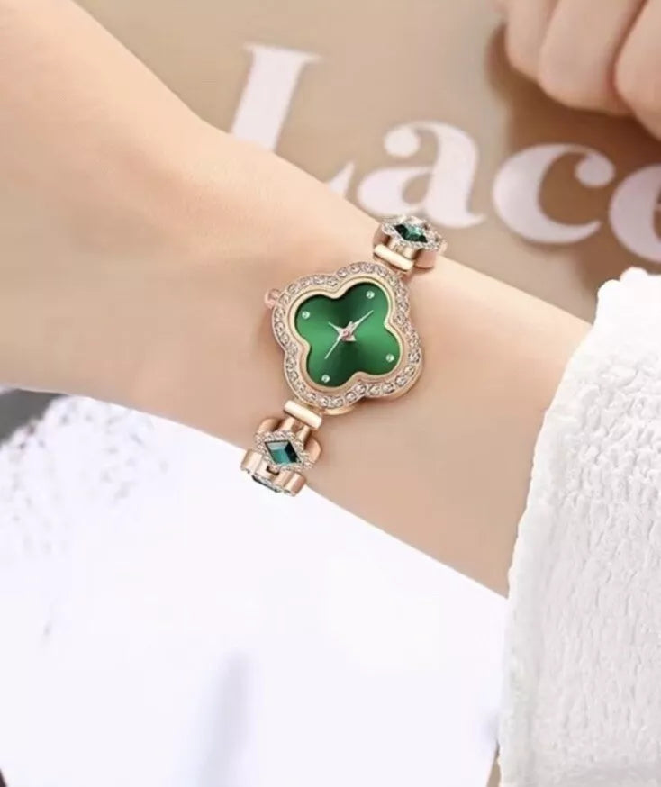 Green Clover Watch Bracelet