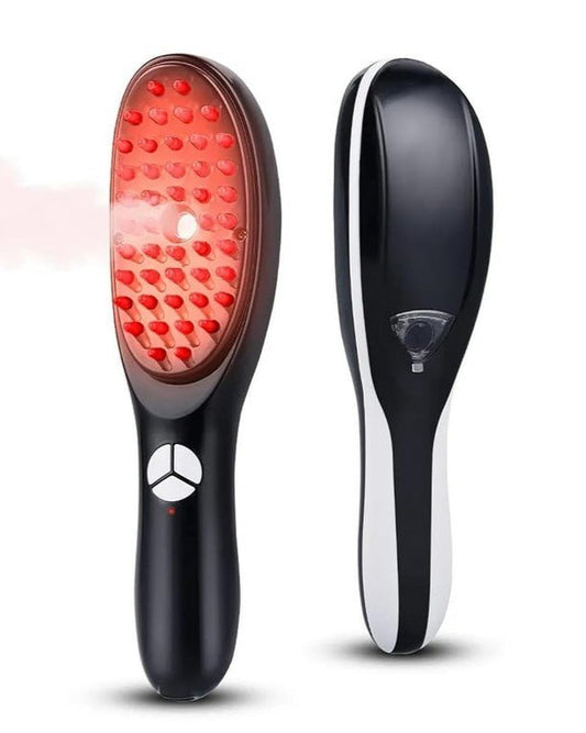 Electric Massaging & Spray Oiling Comb – Blue & Red Light Therapy (Rechargeable)