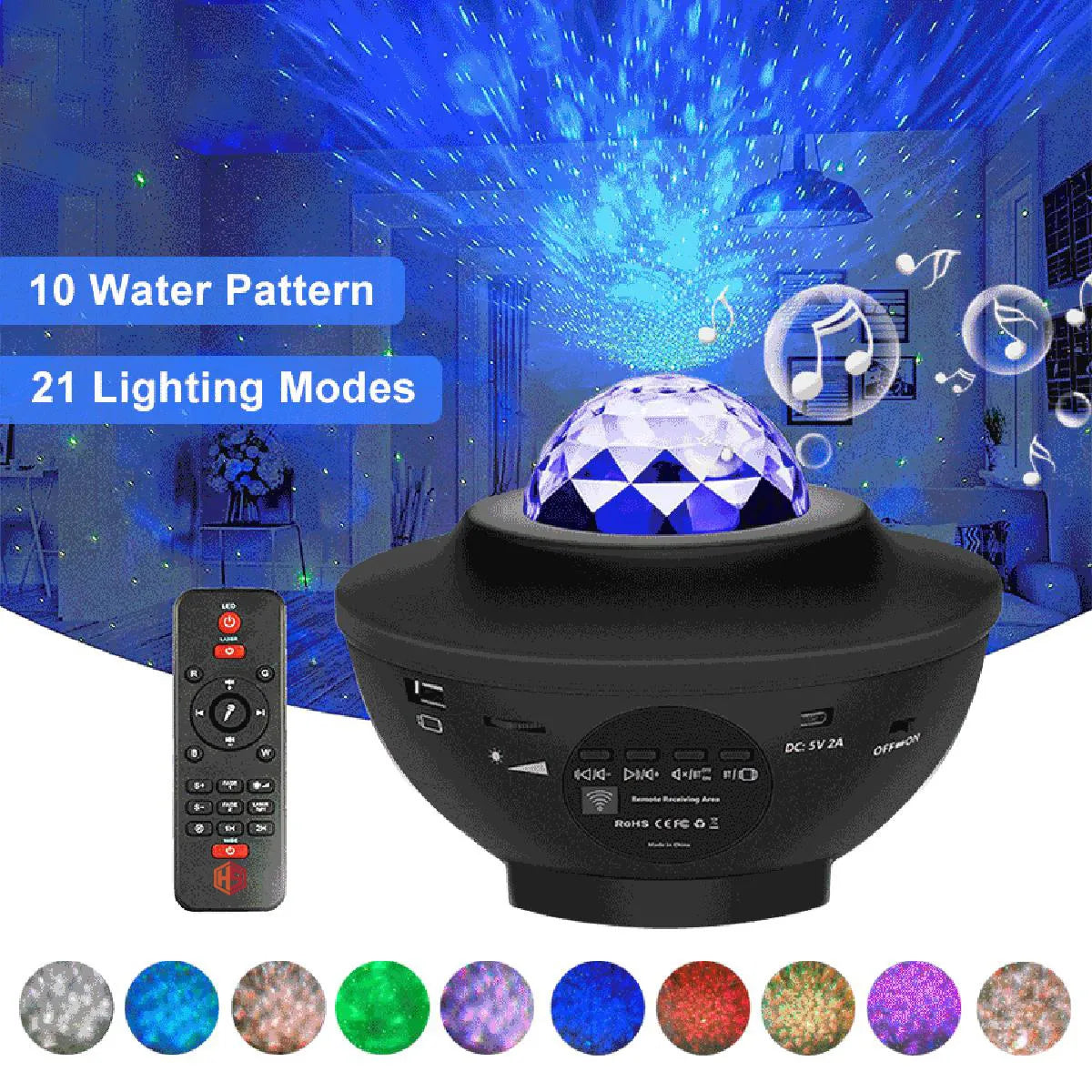 USB LED Galaxy Projector Nigh Light Lamp