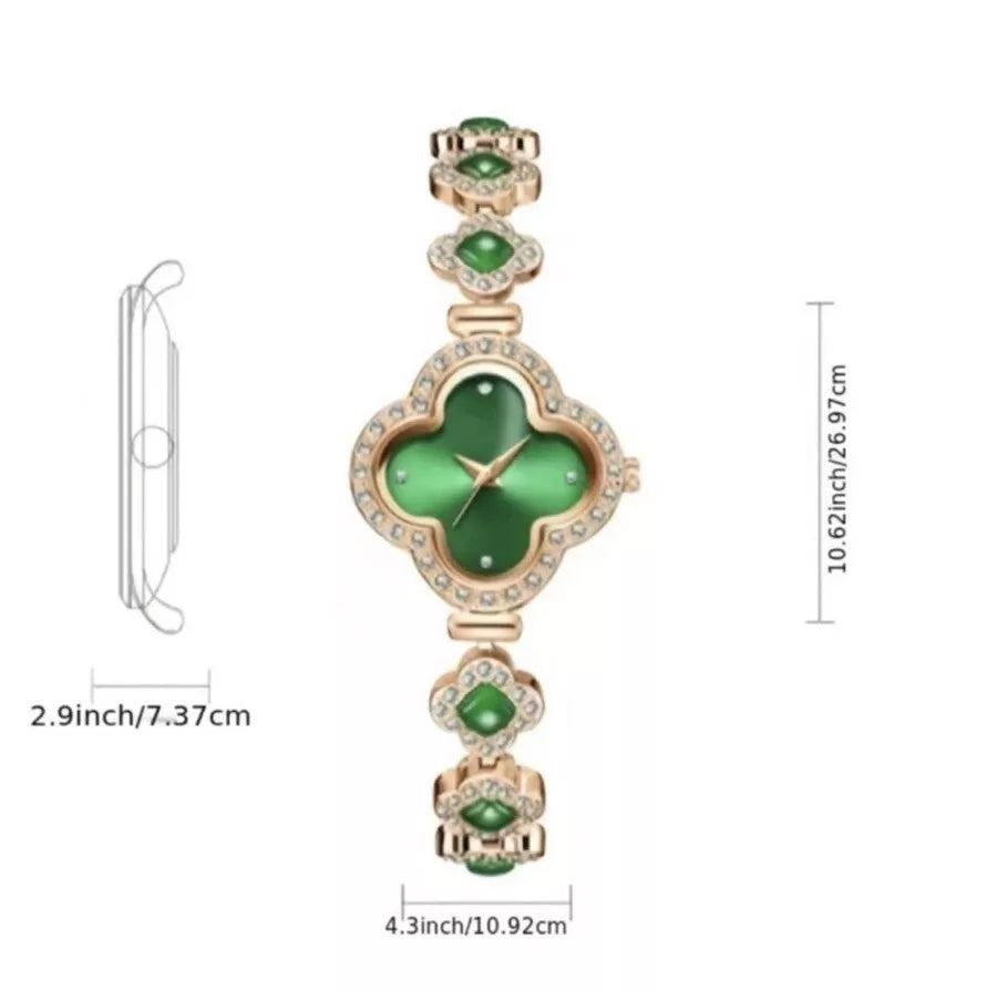 Green Clover Watch Bracelet