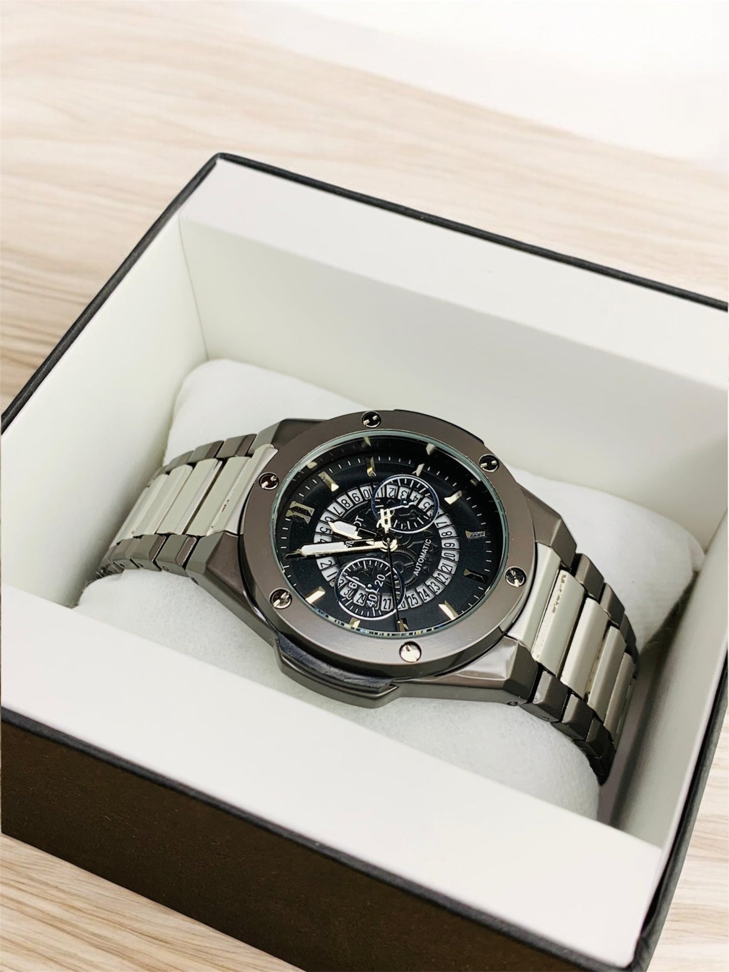 HB Stainless Steel Date Adjustment (Black Two Tone)