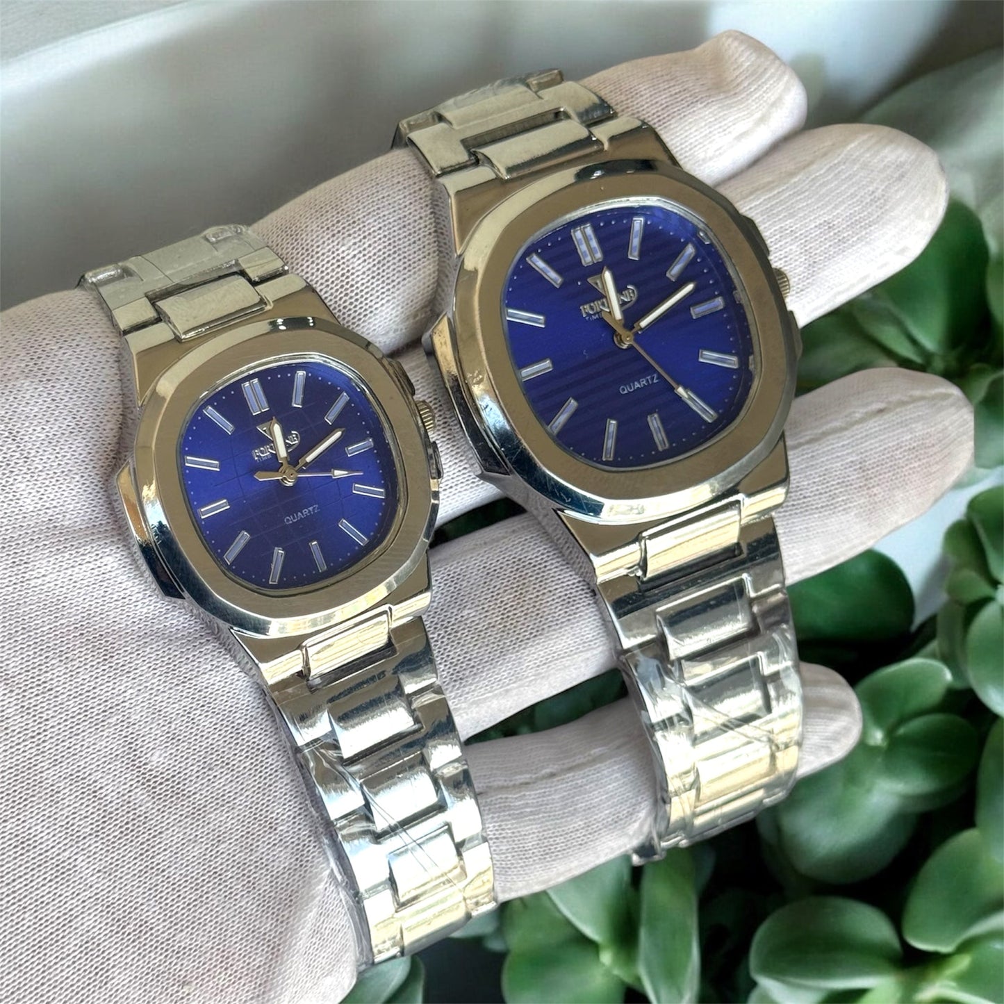 Premium PTK Desing Couple Watch Metallic Black colour