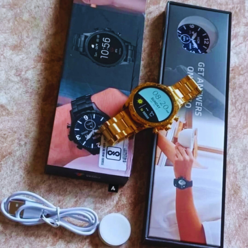 Gen 7 Edition Stainless Steel Luxury Mens Bluetooth Calling Gift Smartwatch with Wireless Charging