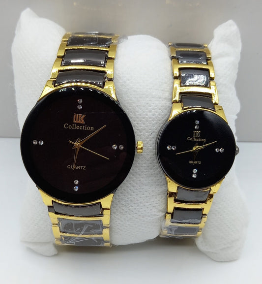 Premium Quality Two Tone Couple Watch