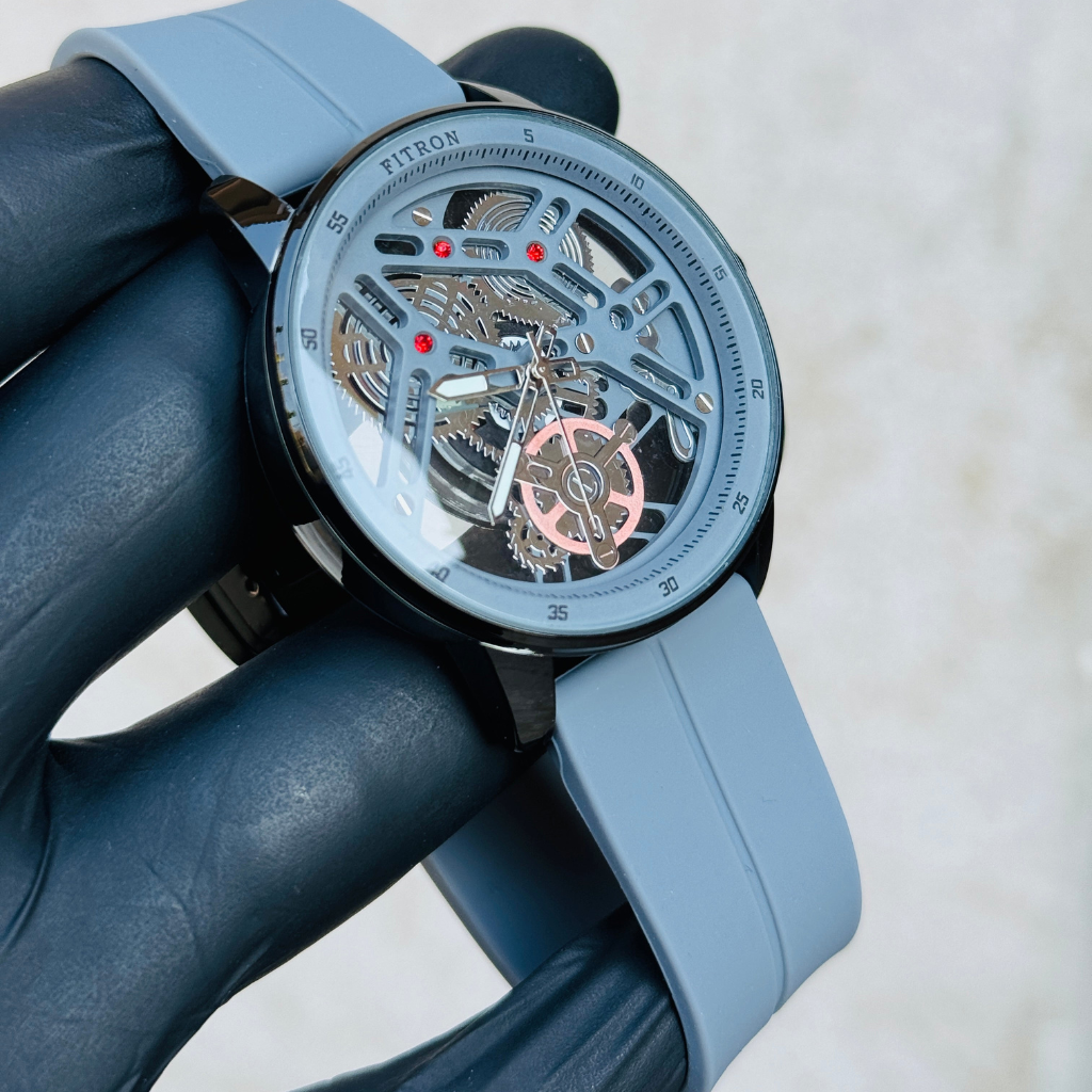 FT Skeleton Gray Black Rubber strap with magnet