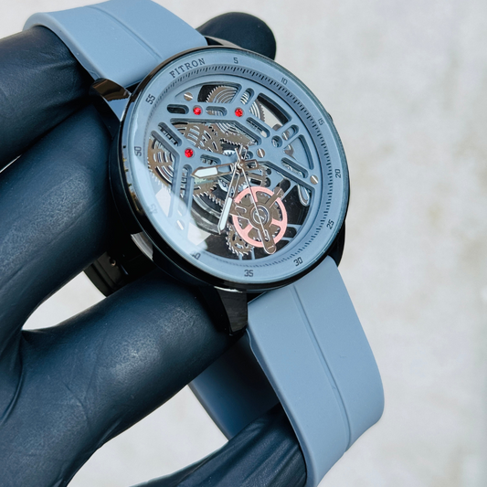 FT Skeleton Gray Black Rubber strap with magnet