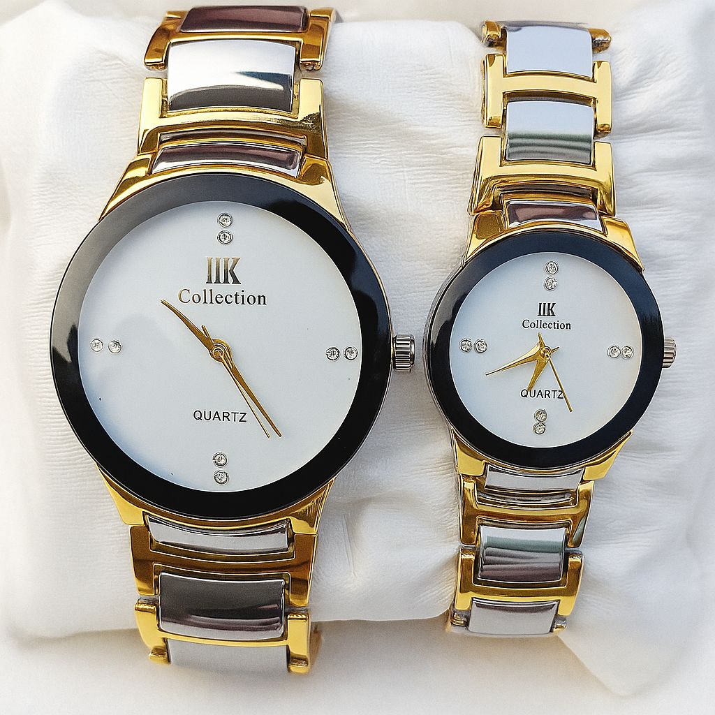 Premium Quality Two Tone Couple Watch