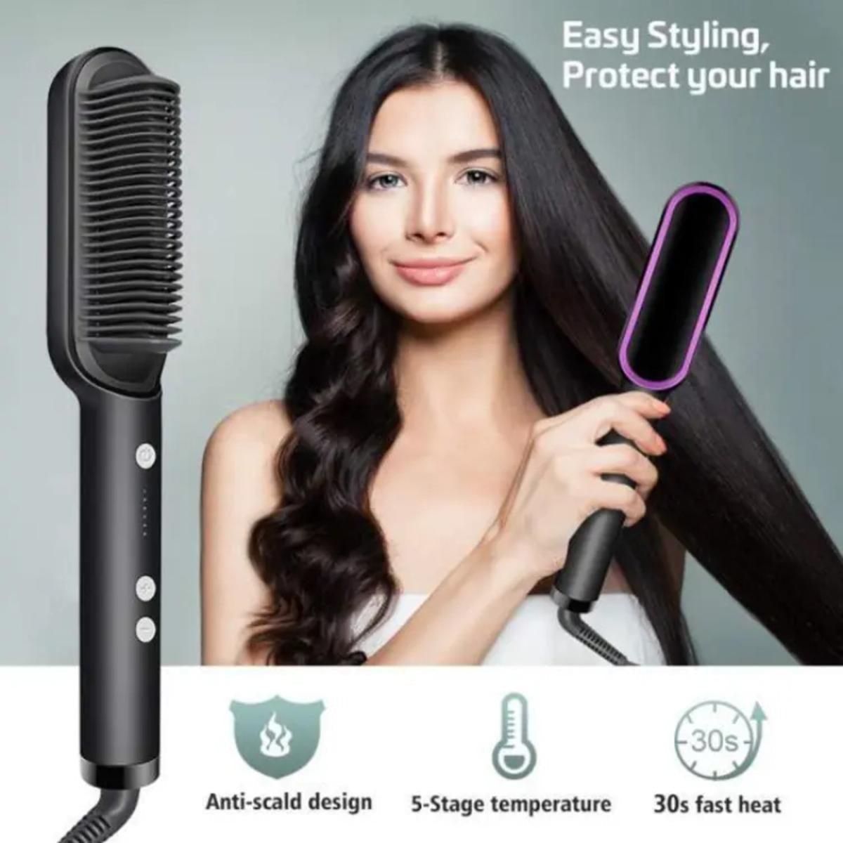 Electric 2‑in‑1 Straightener & Curler